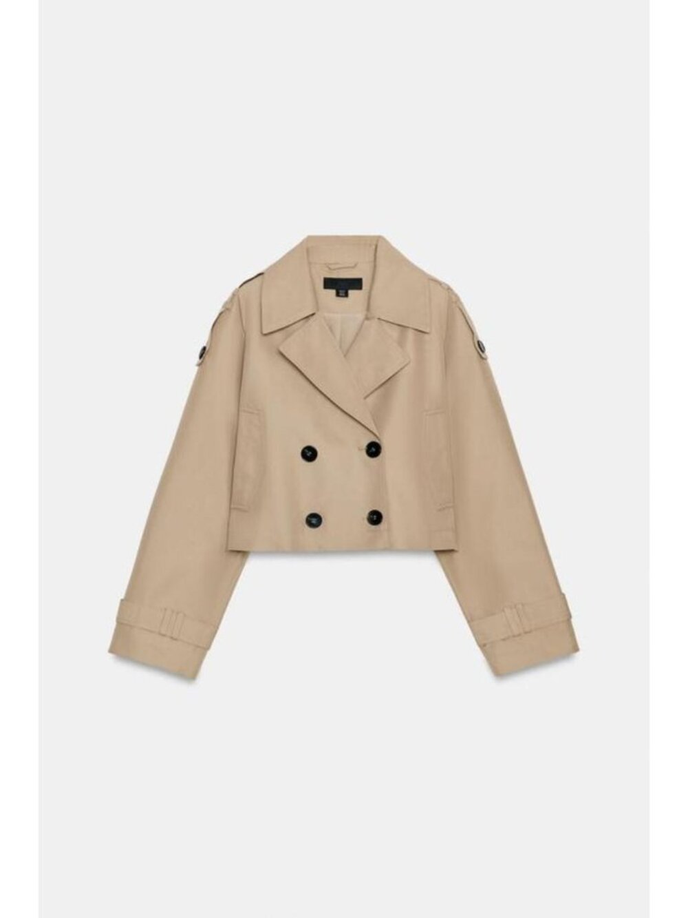 ZARA CROPPED CROSSOVER TRENCH COAT